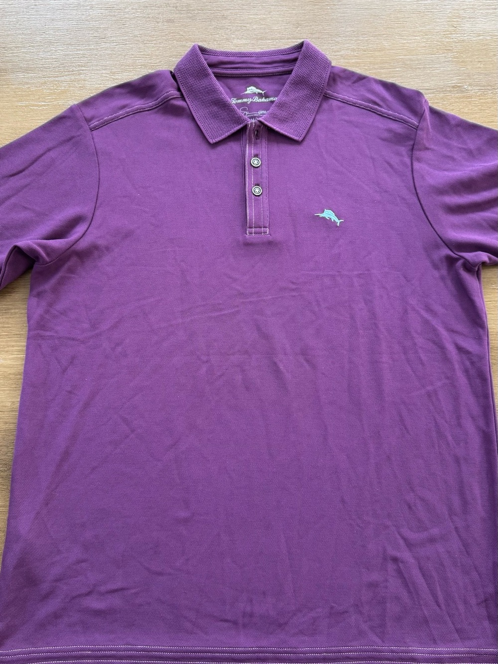 Tommy Bahama Plum/Purple Polo with Aqua Marlin Logo